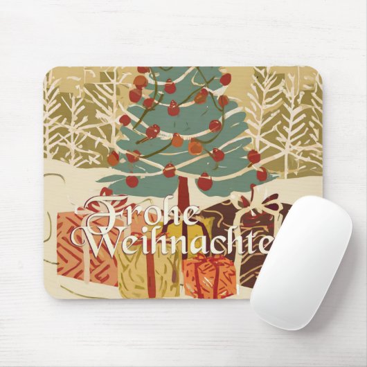 X-Mas Motiv, mit Geschenken unterm Weihnachtsbaum Mousepad (Mit Mouse)