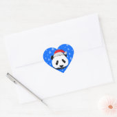 X-Mas Panda Herz-Aufkleber (Umschlag)
