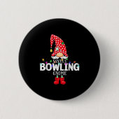 X-mas Santa's Bowling Gnome Christmas Matching Button (Vorderseite)
