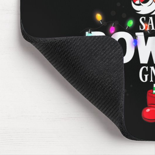 X-mas Santa's Bowling Gnome Christmas Matching Mousepad (Ecke)
