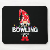 X-mas Santa's Bowling Gnome Christmas Matching Mousepad (Vorne)