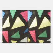 X-mas-Streifenpapierblätter aus beschichtetem Glas Geschenkpapier Set (Vorderseite 3)