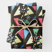 X-mas-Streifenpapierblätter aus beschichtetem Glas Geschenkpapier Set (Beispiel)