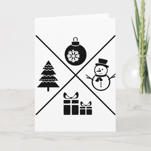 X-MAS-Weihnachtskarte Feiertagskarte (Vorderseite)