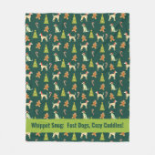 X mas Whippet Wonderland mit benutzerdefiniertem T Fleecedecke (Vorderseite)