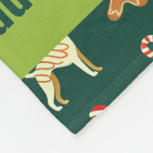 X mas Whippet Wonderland mit benutzerdefiniertem T Fleecedecke (Ecke)