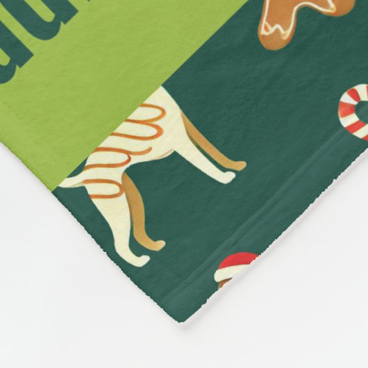 X mas Whippet Wonderland mit benutzerdefiniertem T Fleecedecke (Ecke)
