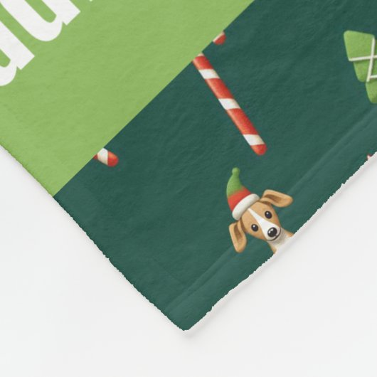X mas Whippet Wonderland mit benutzerdefiniertem T Fleecedecke (Ecke)