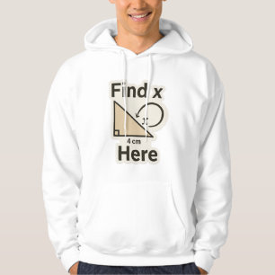 X Math Joke Sticker finden - Funny Geometry Puff Hoodie