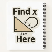 X Math Joke Sticker finden - Funny Geometry Puff Notizblock (Rückseite)