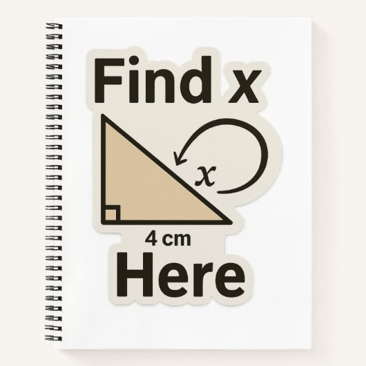 X Math Joke Sticker finden - Funny Geometry Puff Notizblock (Vorderseite)