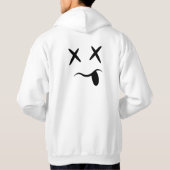X Mit Augen Lächelwand Hoodie (Rückseite)