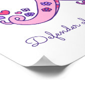 X monogram art Xandria girls name meint poster (Ecke)