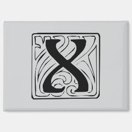 X Monogramm schwarz Magnet