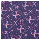 X Monogramm und personalisierte Bezeichnung Willow Stoff (Muster)