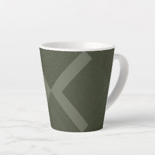 X-Moosgrüne Latte-Tasse überschneiden - Benutzerde Milchtasse