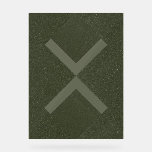 X Muster Moss Akryllisches Zeichen Acrylschild (Vorderseite)