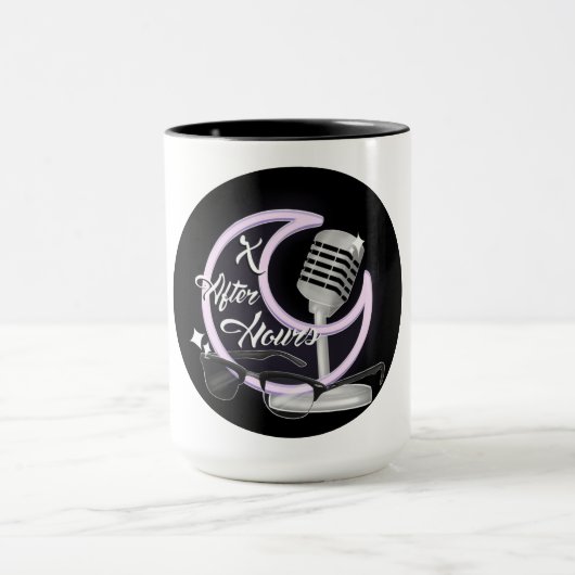 X nach Stunden Potcast Tasse (Zentrum)