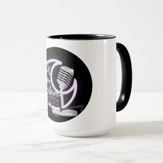 X nach Stunden Potcast Tasse (VorderseiteRechts)