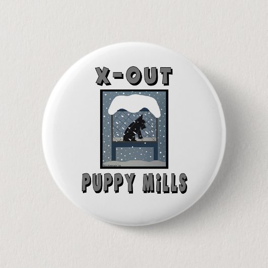 X-OUT PUPPY MILL Button (Vorderseite)