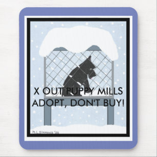 X OUT PUPPY MILLS MOUSEPAD