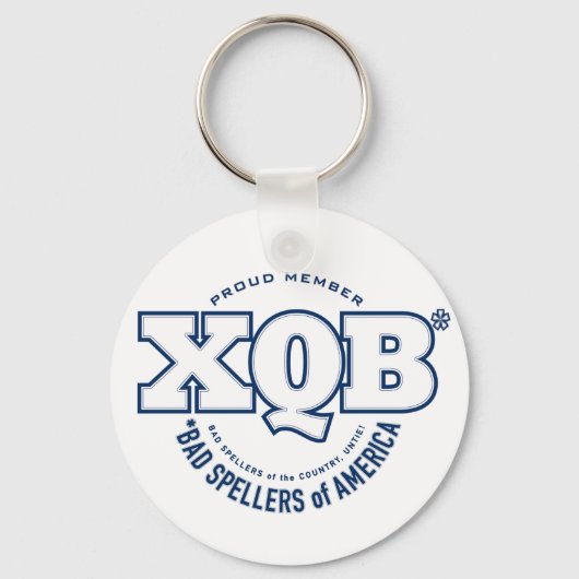 x.Q.B., Bad Spellers of America. Schlüsselanhänger (Vorderseite)