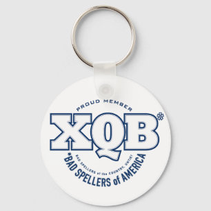 x.Q.B., schlechte Spellers von Amerika. Keychain. Schlüsselanhänger