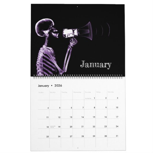 X-Ray Art Calendar 4 - Lila Kalender (Jan 2026)