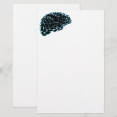 X-RAY-BRAIN-SEITE-BLICK BLAU BRIEFPAPIER (Vorne/Hinten)