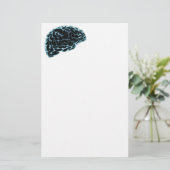 X-RAY-BRAIN-SEITE-BLICK BLAU BRIEFPAPIER (Stehend Vorderseite)