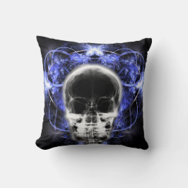 X-Ray Butterfly Fraktal Skull - Indigo Kissen