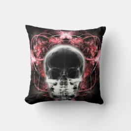 X-Ray Butterfly Fraktal Skull - Rot Kissen