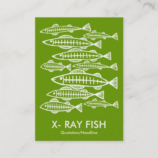 X-RAY FISH - Avocado Visitenkarte (Vorderseite)