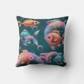 X-Ray Fish Bubbles drucken Kissen (Rückseite)