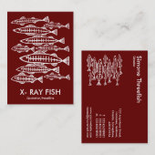 X-RAY FISH - Deep Red Visitenkarte (Vorne/Hinten)