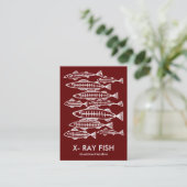 X-RAY FISH - Deep Red Visitenkarte (Stehend Vorderseite)