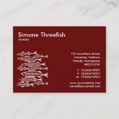 X-RAY FISH - Deep Red Visitenkarte (Rückseite)