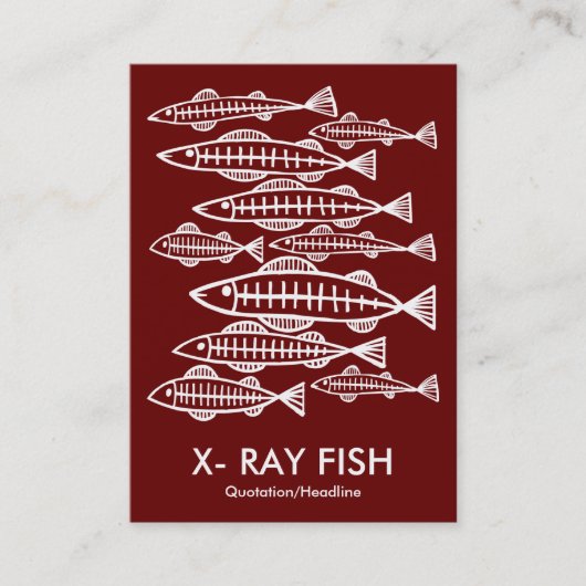 X-RAY FISH - Deep Red Visitenkarte (Vorderseite)