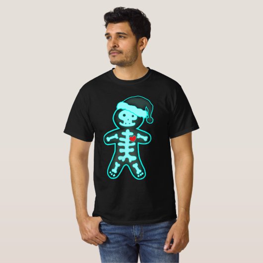 X-Ray Gingerbread Man Skeleton Christmas Nurse Xra T-Shirt (Vorne ganz)