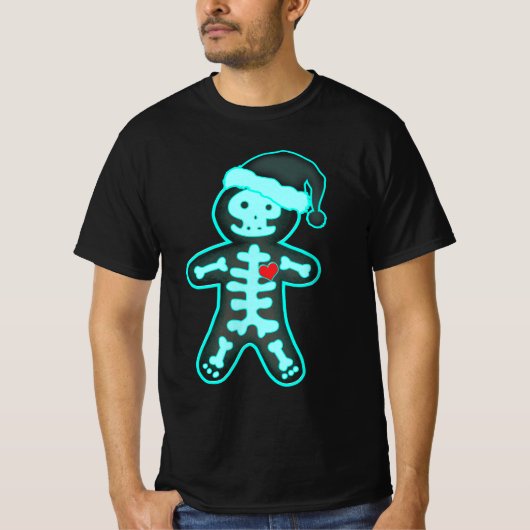 X-Ray Gingerbread Man Skeleton Christmas Nurse Xra T-Shirt (Vorderseite)