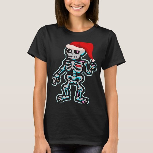 X Ray Gingerbread Man Skeleton Nurse Tech Merry Ch T-Shirt (Vorderseite)