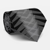 X Ray Gray On Black Spiny Modern Abstract Design Krawatte (Gerollt)