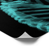 X-Ray Skeleton auf Megaphone - Aquamarin Poster (Ecke)