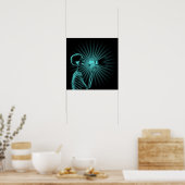 X-Ray Skeleton auf Megaphone - Aquamarin Poster (Küche)