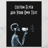X-RAY SKELETON AUF MEGAPHONE - BLAU FLYER (Vorne)