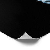 X-RAY SKELETON AUF MEGAPHONE - BLAU POSTER (Ecke)