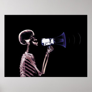 X-RAY SKELETON AUF MEGAPHONE - ORIGINAL POSTER