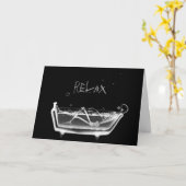 X-Ray Skeleton B&W Bath Time Karte (Gelbe Blume)