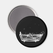 X-Ray Skeleton B&W Bath Time Magnet (Vorderseite/Rückseite)