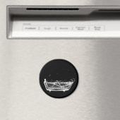 X-Ray Skeleton B&W Bath Time Magnet (In Situ (Geschirrspüler))